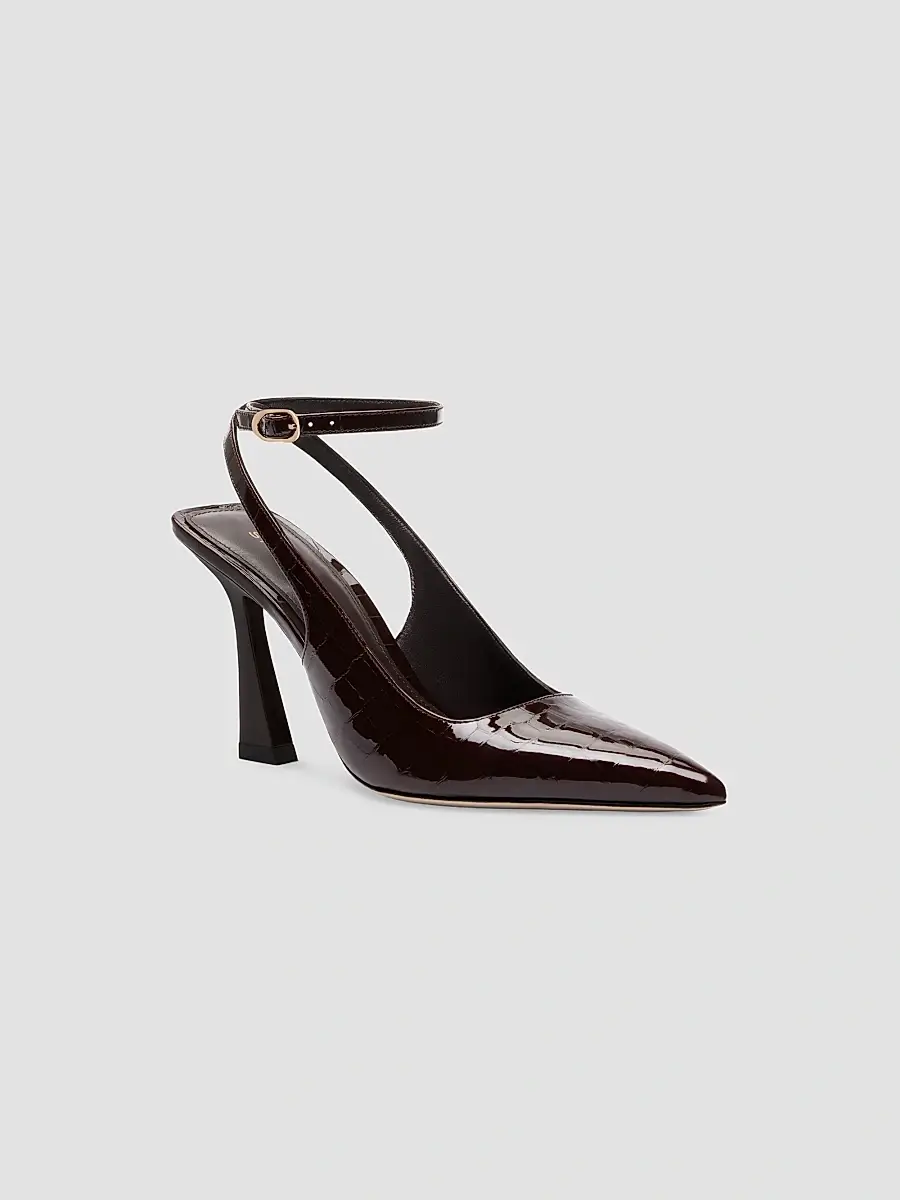 Stuart Weitzman Women's Vinnie 85MM Croc-Embossed Patent Leather Pumps | Thumbnail 2 Stuart Weitzman Women's Vinnie 85MM Croc-Embossed Patent Leather Pumps | Thumbnail 2