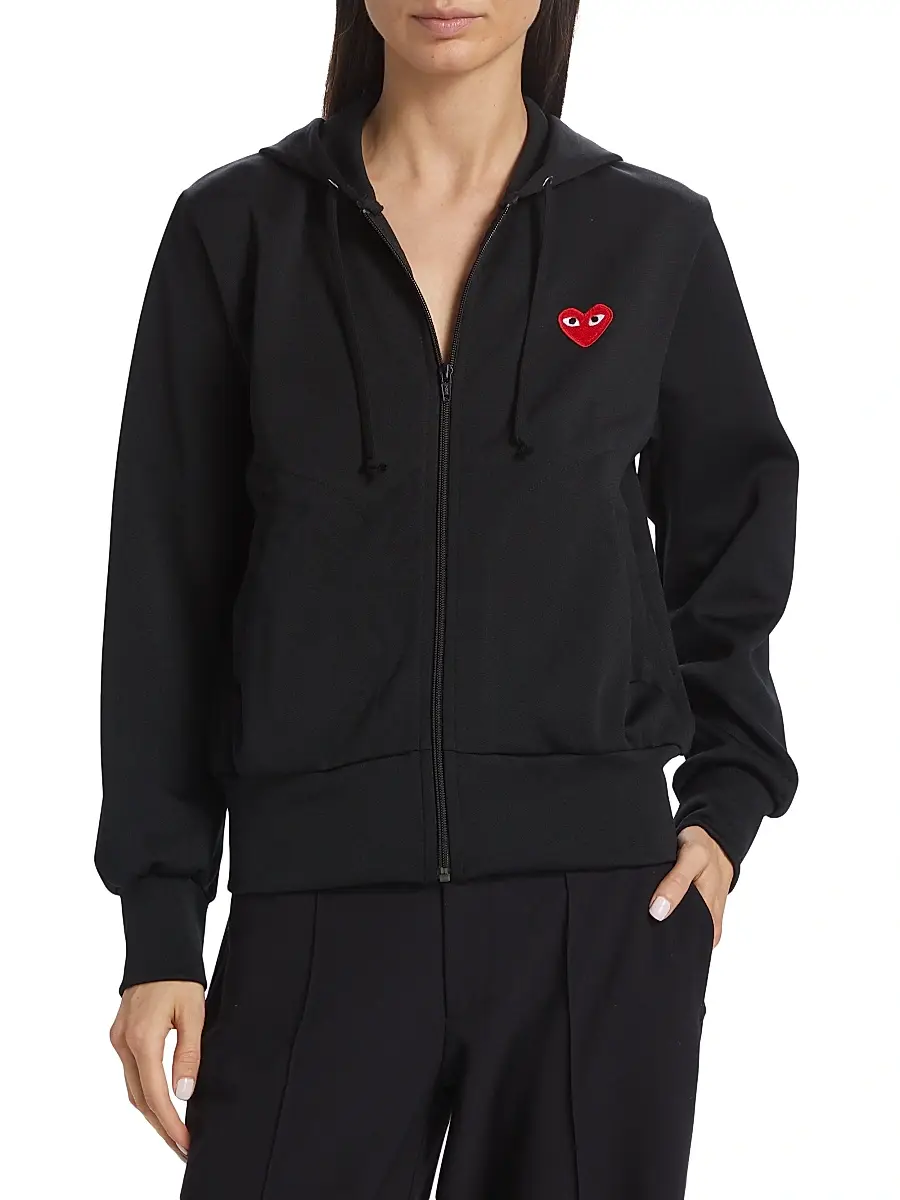 Comme des Garçons PLAY Women's Heartplay Zip Hoodie | Thumbnail 2 Comme des Garçons PLAY Women's Heartplay Zip Hoodie | Thumbnail 2