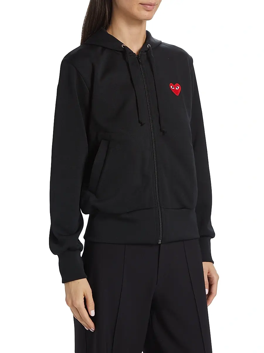 Comme des Garçons PLAY Women's Heartplay Zip Hoodie | Thumbnail 3 Comme des Garçons PLAY Women's Heartplay Zip Hoodie | Thumbnail 3