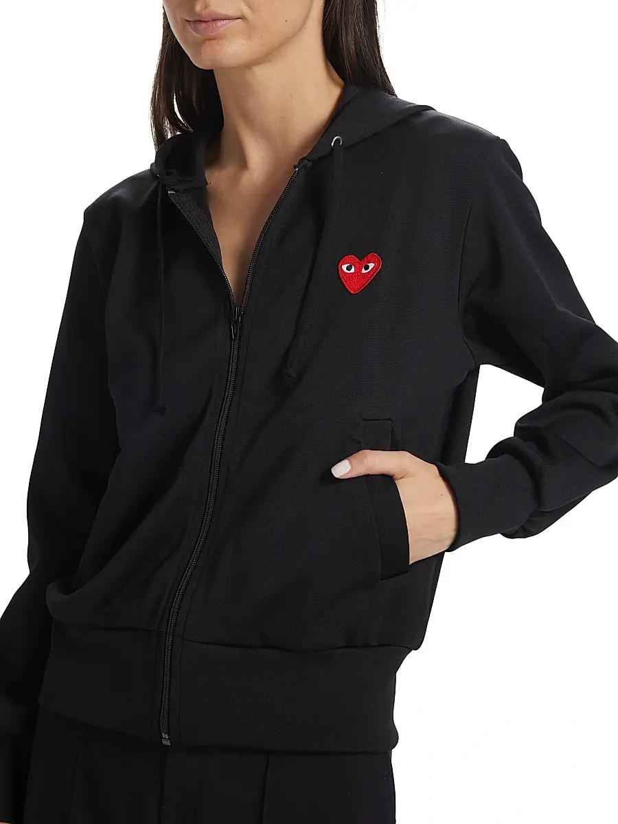 Comme des Garçons PLAY Women's Heartplay Zip Hoodie | Thumbnail 5 Comme des Garçons PLAY Women's Heartplay Zip Hoodie | Thumbnail 5