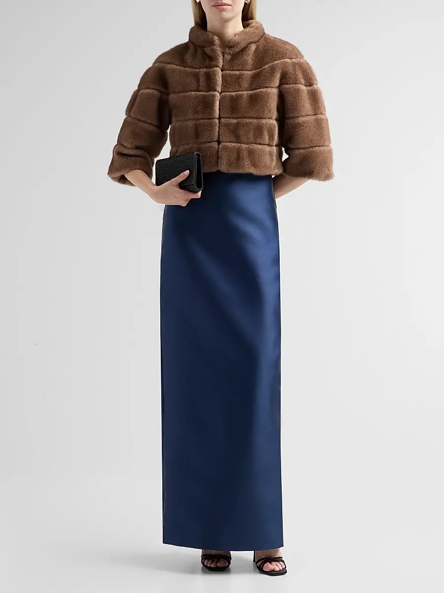 THEIA Women's Varna Faux Fur Cropped Jacket | Thumbnail 2 THEIA Women's Varna Faux Fur Cropped Jacket | Thumbnail 2