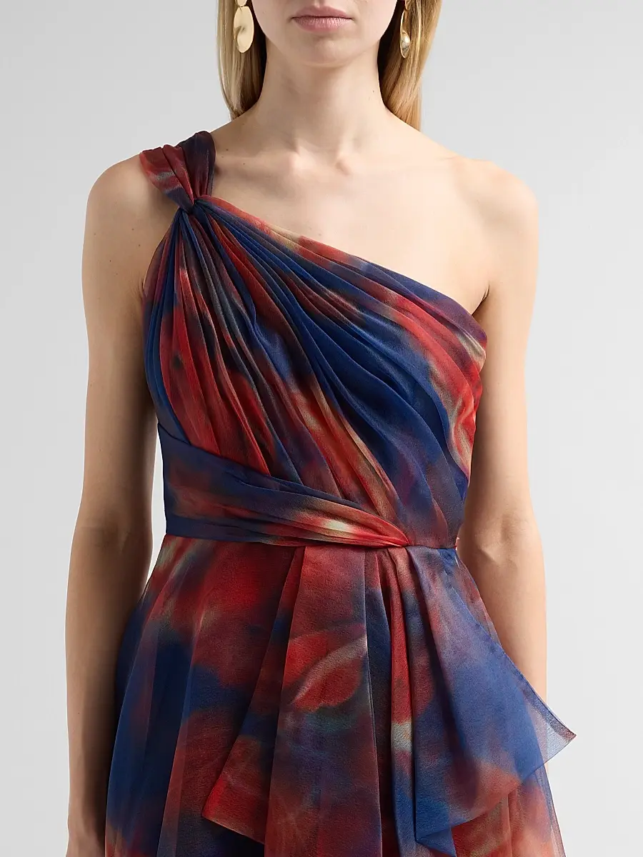 THEIA Women's Meadow Organza One-Shoulder Gown | Thumbnail 5 THEIA Women's Meadow Organza One-Shoulder Gown | Thumbnail 5