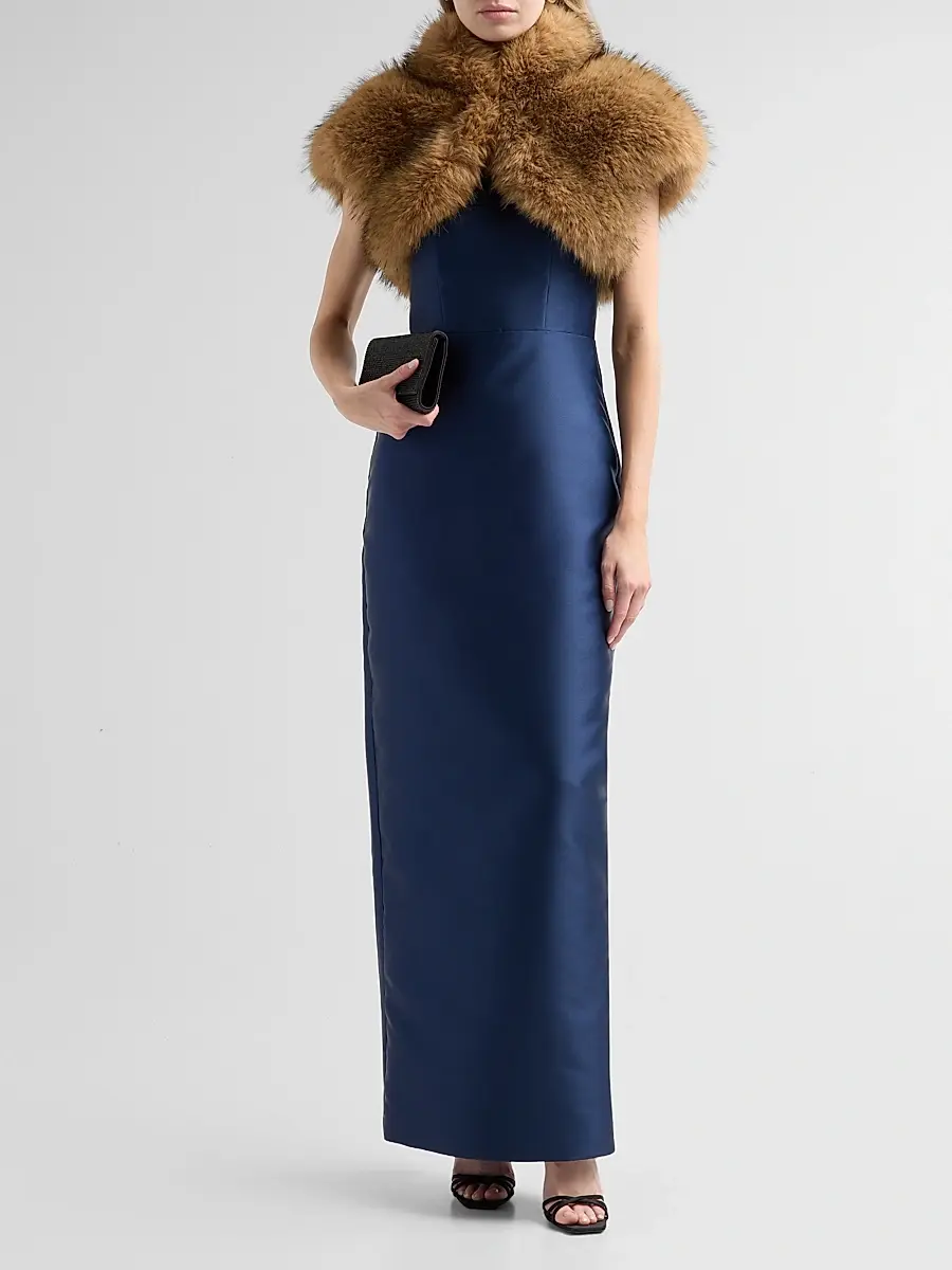 THEIA Women's Misha Faux Fox Bolero | Thumbnail 2 THEIA Women's Misha Faux Fox Bolero | Thumbnail 2