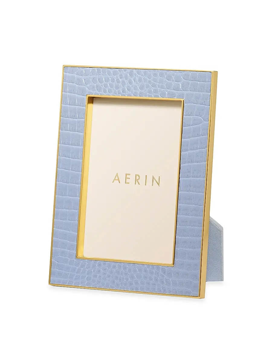 AERIN Classic Croc Leather Frame | Thumbnail 2 AERIN Classic Croc Leather Frame | Thumbnail 2