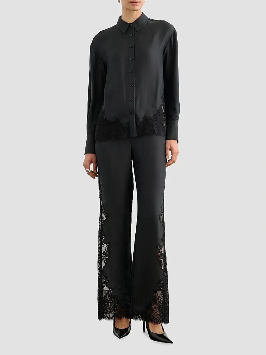 Toccin Women's Priya Flared Lace-Inset Pants | Thumbnail 2 Toccin Women's Priya Flared Lace-Inset Pants | Thumbnail 2