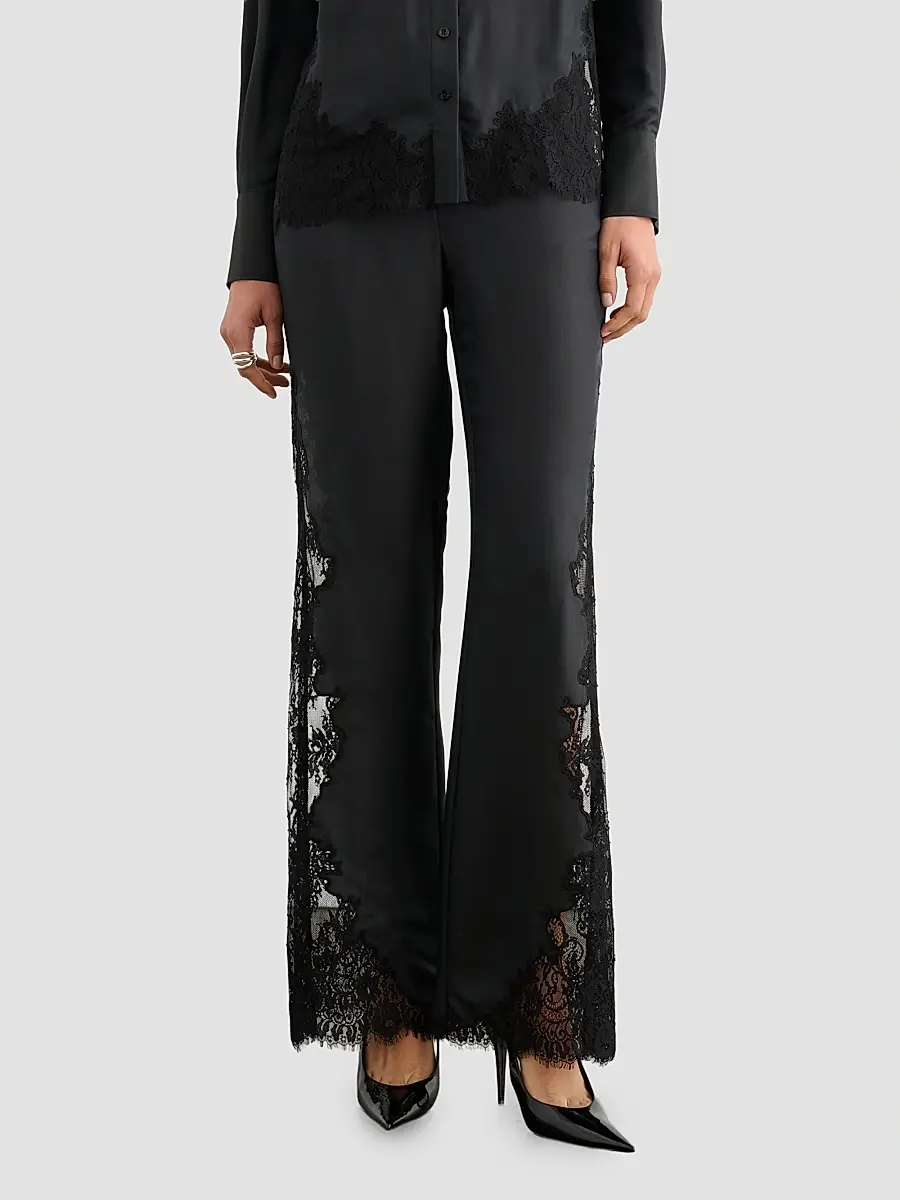 Toccin Women's Priya Flared Lace-Inset Pants | Thumbnail 4 Toccin Women's Priya Flared Lace-Inset Pants | Thumbnail 4