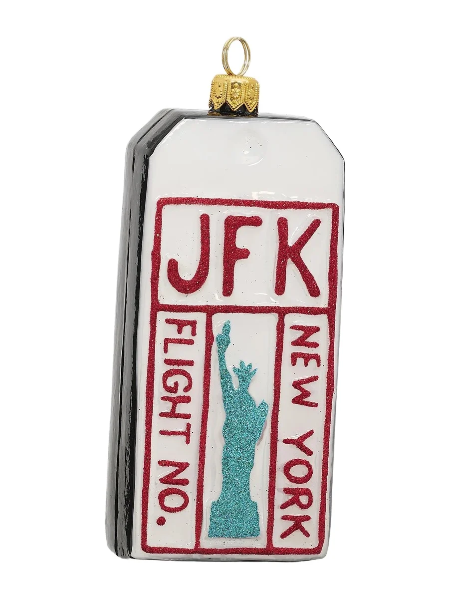 Joy To The World New York Luggage Tag Christmas Ornament