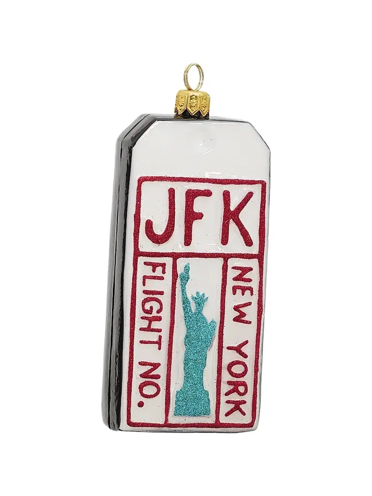 Joy To The World New York Luggage Tag Christmas Ornament