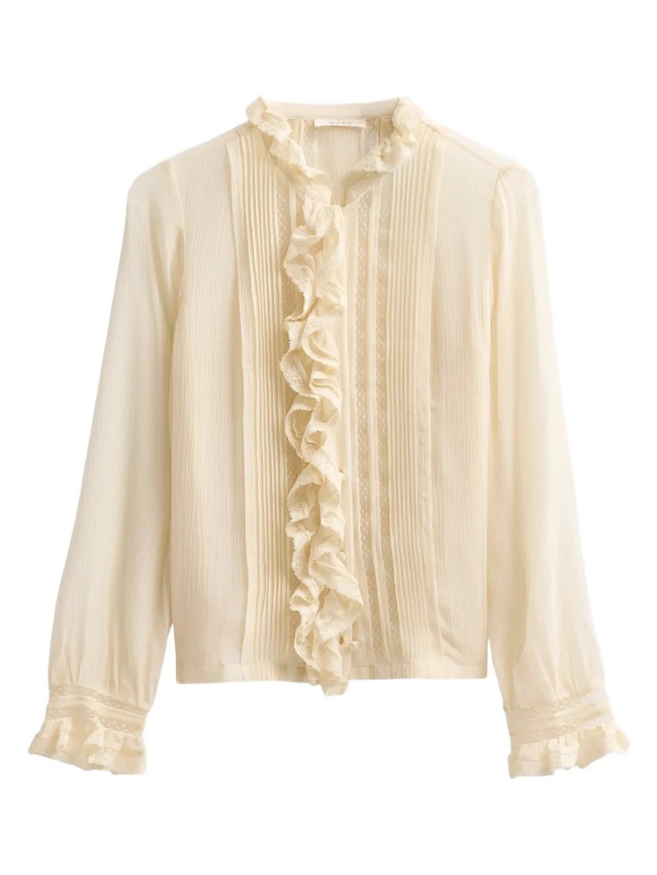 DÔEN Women's Magdeleine Ruffle Silk Top