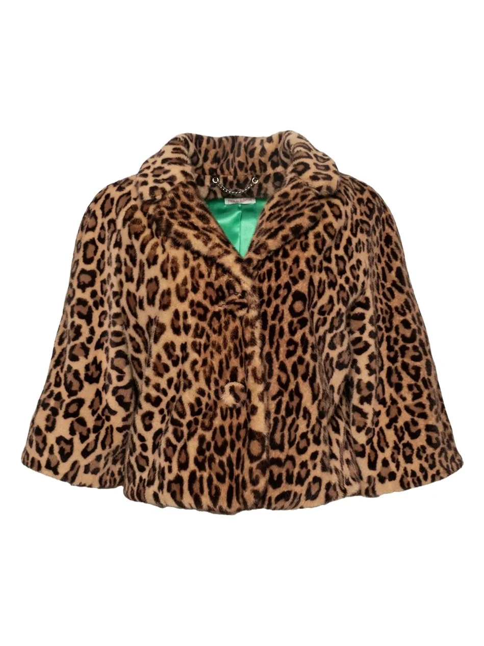 Frances Valentine Women's Blaine Leopard Print Faux Fur Jacket