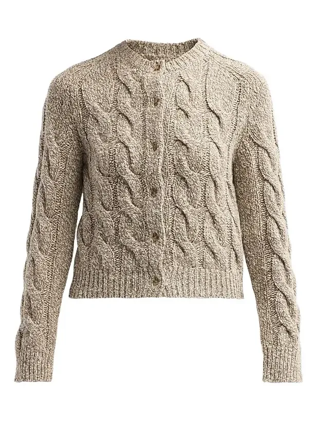 Women's Penrose Cable-Knit Virgin Wool-Blend Cardigan Women's Penrose Cable-Knit Virgin Wool-Blend Cardigan