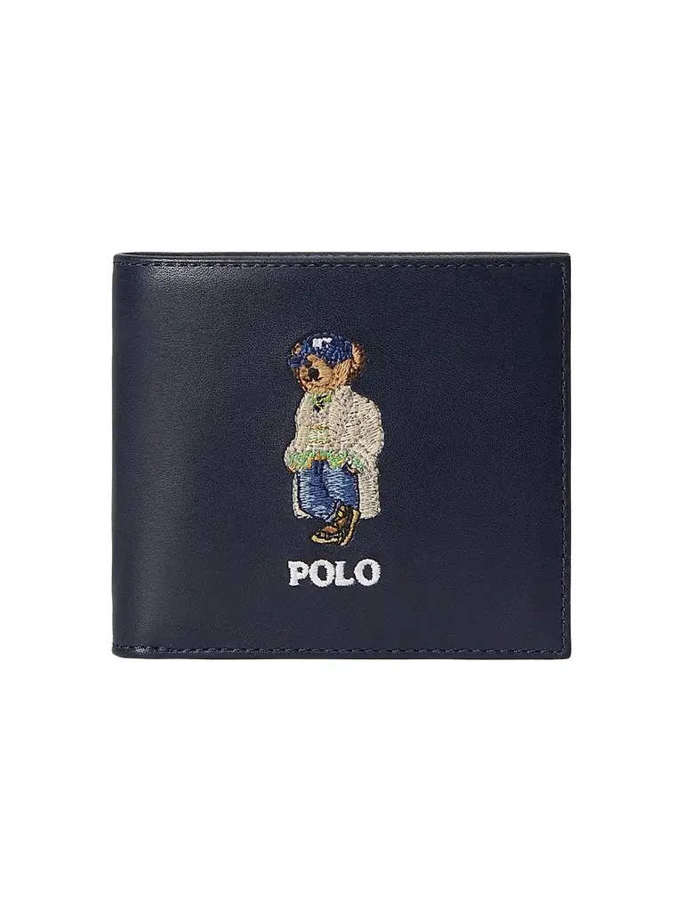 Polo Ralph Lauren Men's Polo Bear Leather Bifold Wallet