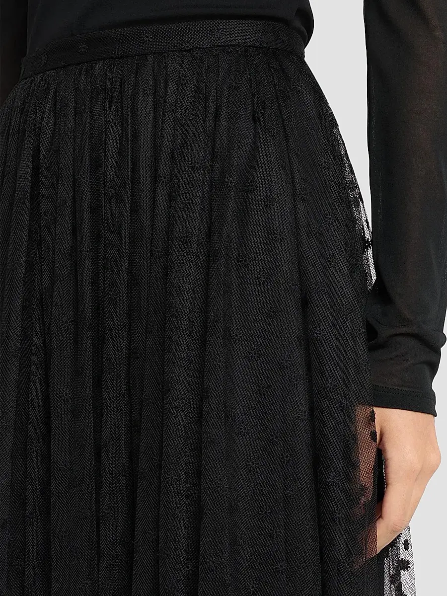 Alberta Ferretti Women's Tulle Texture Midi Skirt | Thumbnail 5 Alberta Ferretti Women's Tulle Texture Midi Skirt | Thumbnail 5