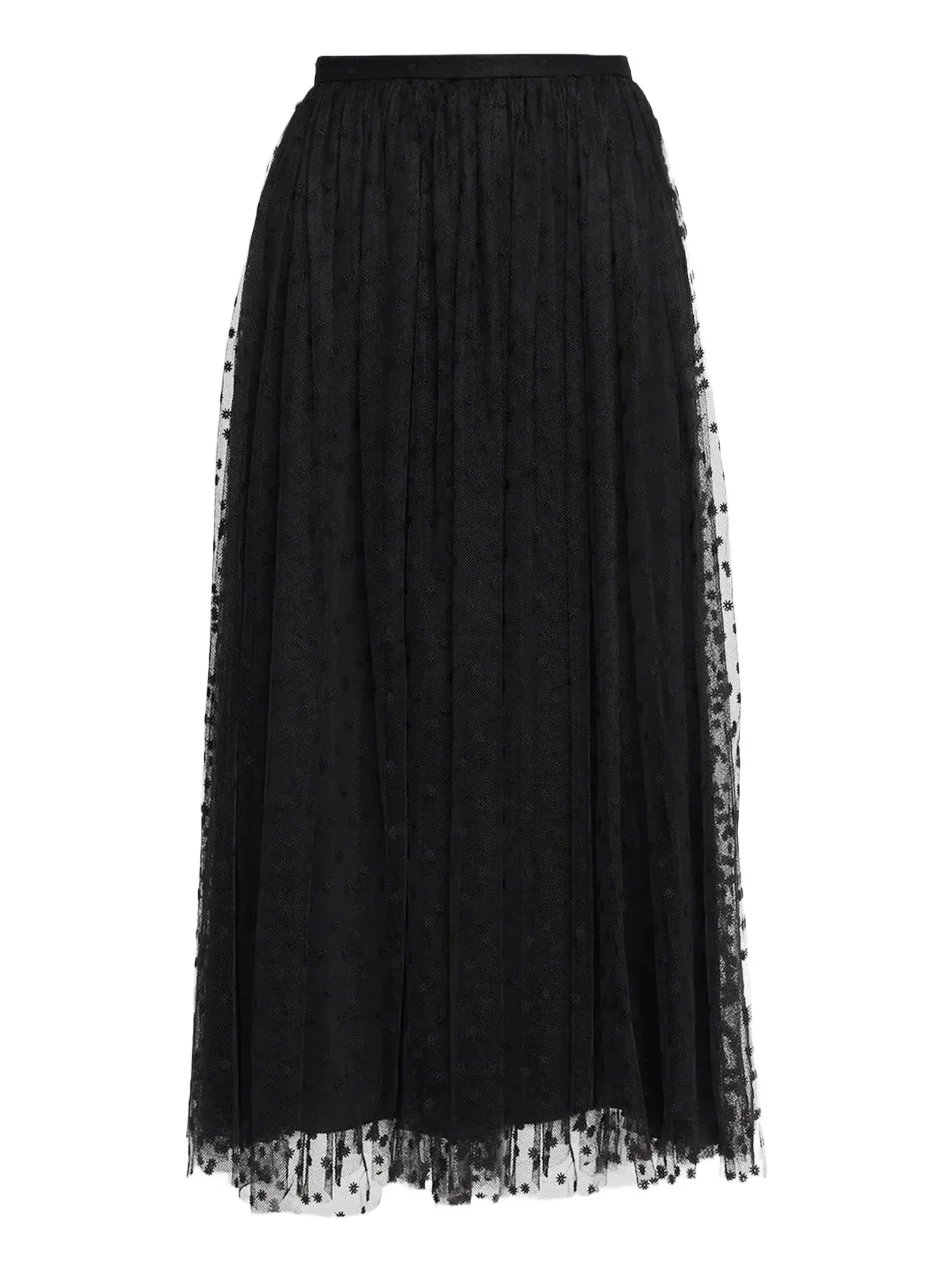 Alberta Ferretti Women's Tulle Texture Midi Skirt