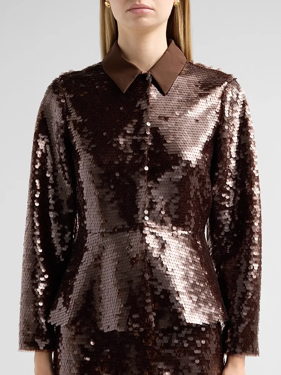 TANYA TAYLOR Women's Natasha Sequin-Embellished Peplum Jacket | Thumbnail 5