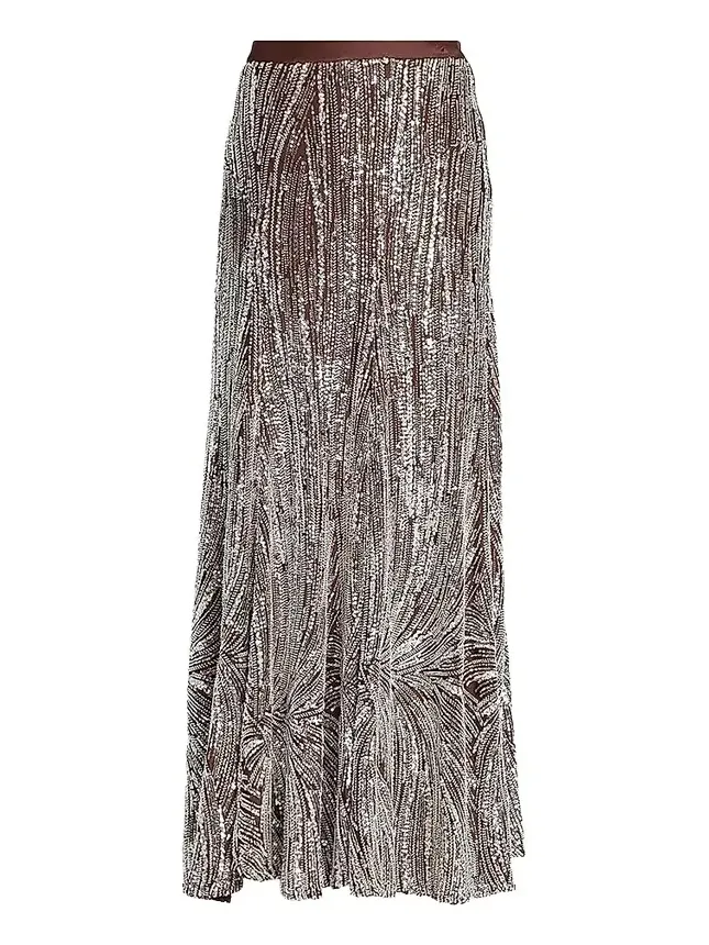 Women's Embellished Fluid Maxi Skirt Women's Embellished Fluid Maxi Skirt