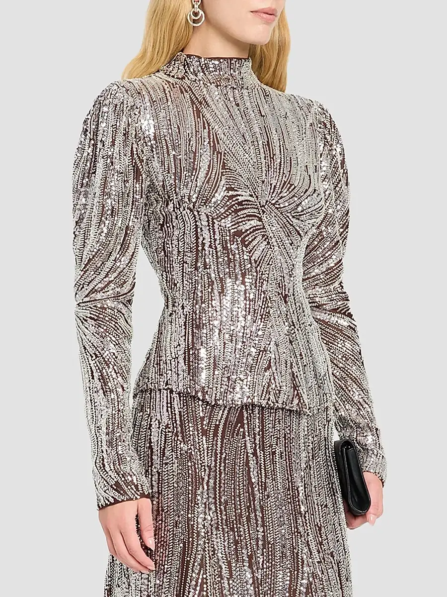 Rabanne Women's Embellished Long-Sleeve Top | Thumbnail 4 Rabanne Women's Embellished Long-Sleeve Top | Thumbnail 4