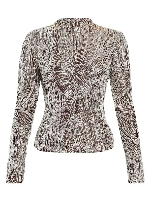 Women's Embellished Long-Sleeve Top Women's Embellished Long-Sleeve Top