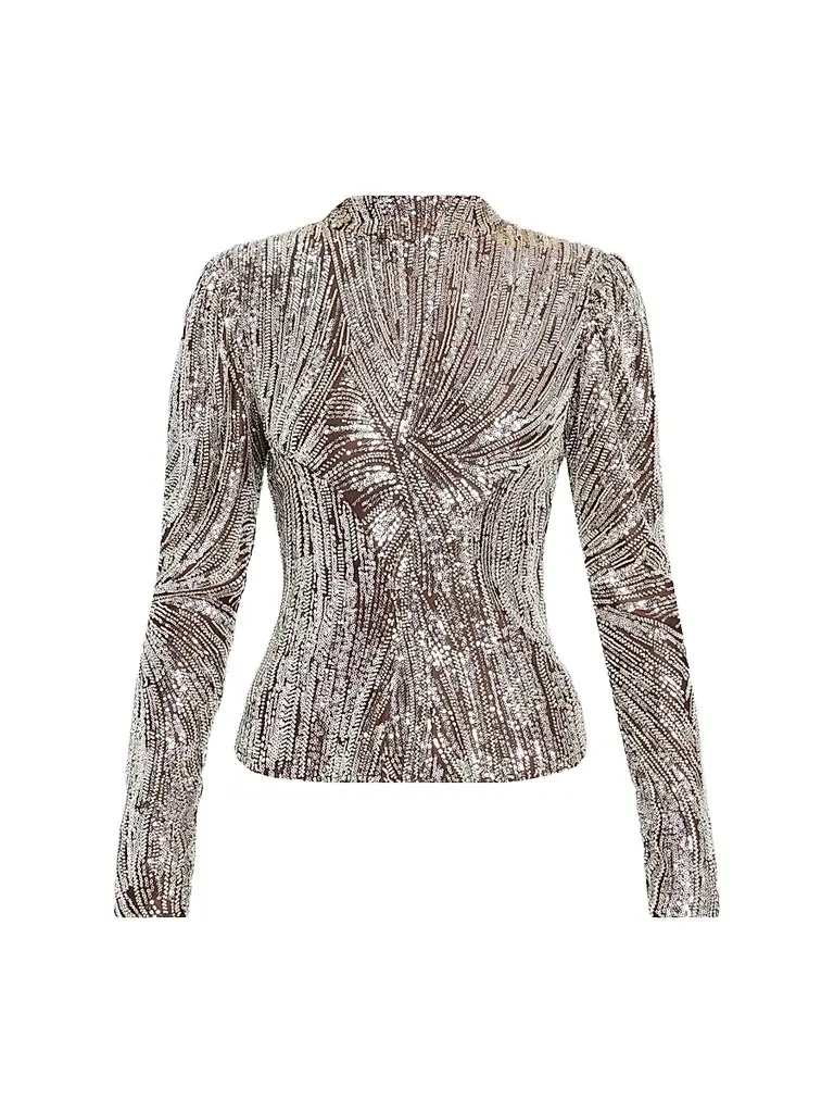 Women's Embellished Long-Sleeve Top Women's Embellished Long-Sleeve Top
