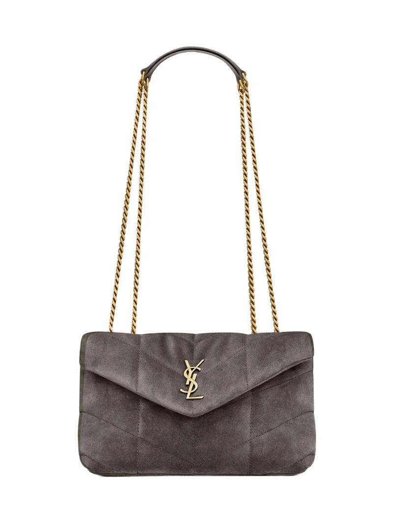 Saint Laurent Women's Puffer Toy Bag in Quilted Suede - Urban Grey