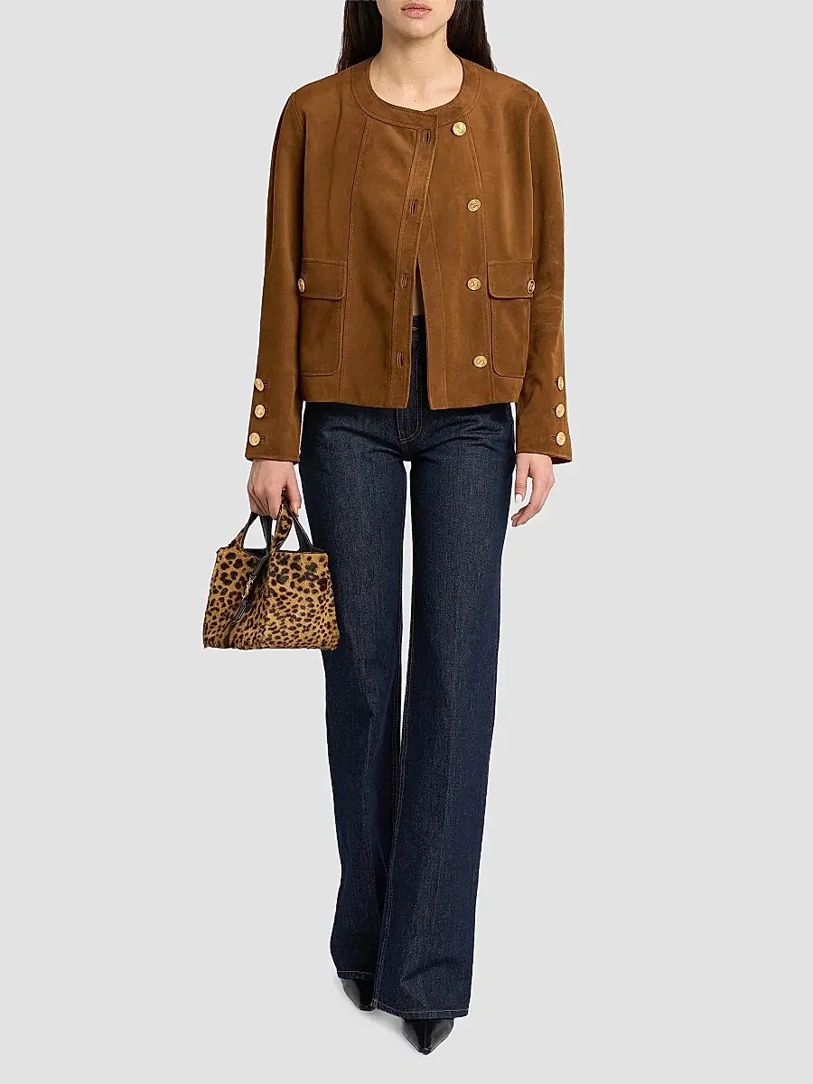 Saint Laurent Women's Le 5 A 7 Baby Bea Top Handle Bag in Pony Hair Leather | Thumbnail 2 Saint Laurent Women's Le 5 A 7 Baby Bea Top Handle Bag in Pony Hair Leather | Thumbnail 2