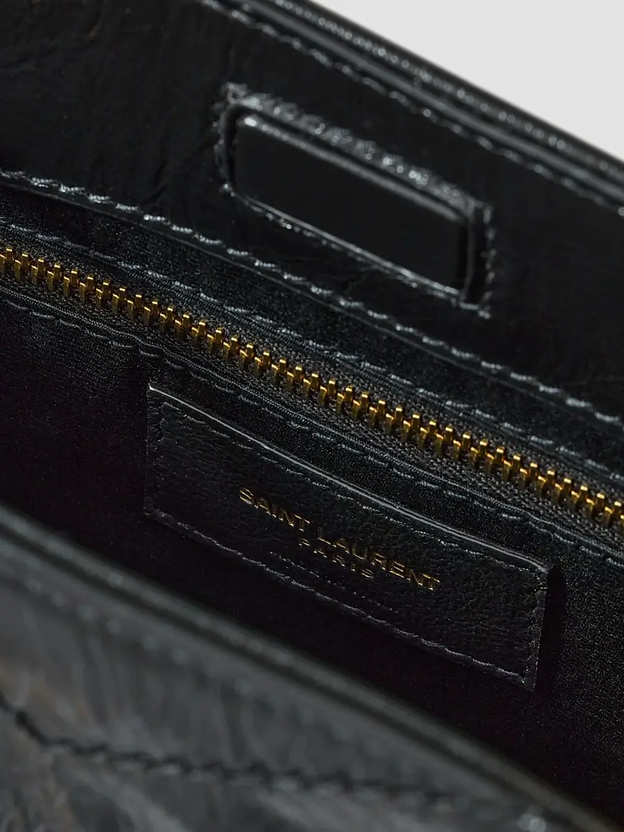 Saint Laurent Women's Niki Mini Shopping Bag in Vintage Leather - Black | Thumbnail 5 Saint Laurent Women's Niki Mini Shopping Bag in Vintage Leather - Black | Thumbnail 5