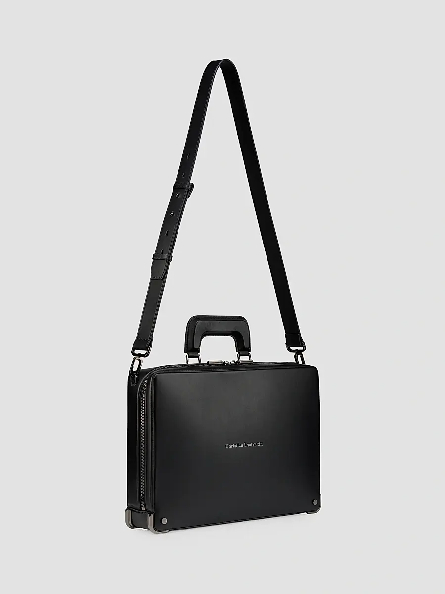 Christian Louboutin Men's Tactical Leather Briefcase | Thumbnail 2 Christian Louboutin Men's Tactical Leather Briefcase | Thumbnail 2