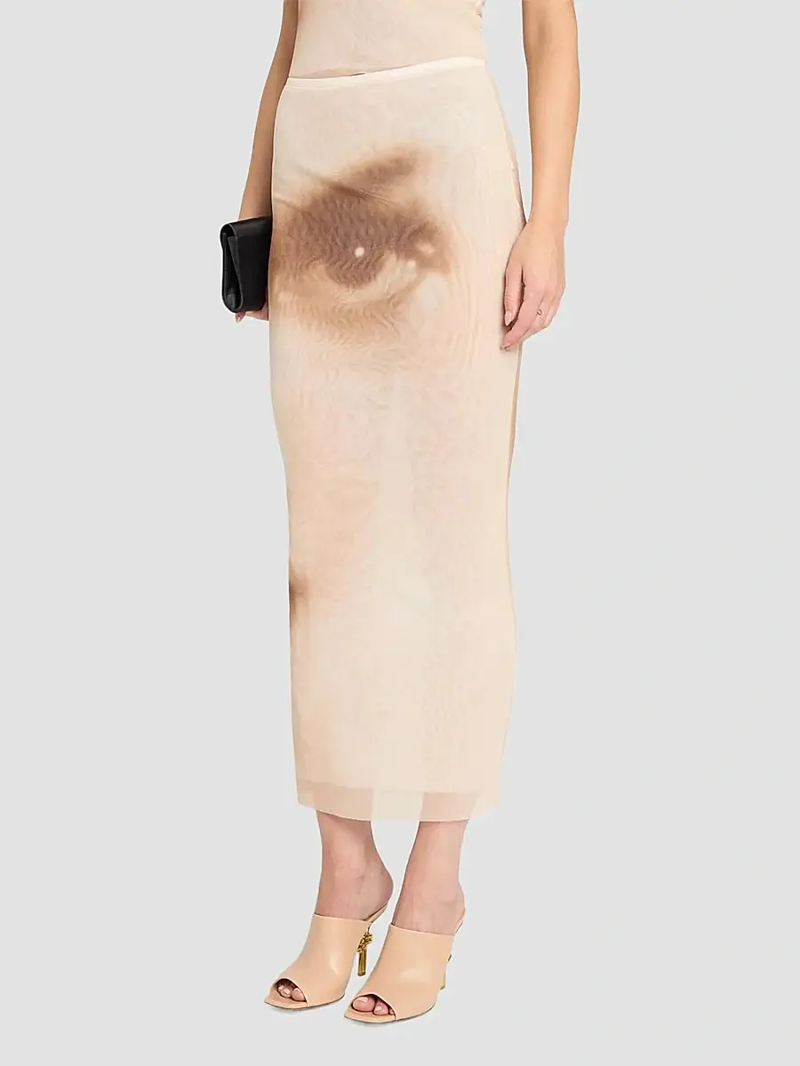 Jean Paul Gaultier Women's Face Mesh Maxi Skirt | Thumbnail 4 Jean Paul Gaultier Women's Face Mesh Maxi Skirt | Thumbnail 4