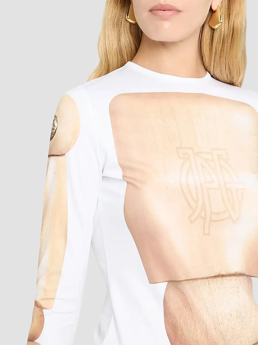 Jean Paul Gaultier Women's Wooden Body Jersey Long-Sleeve Top | Thumbnail 5