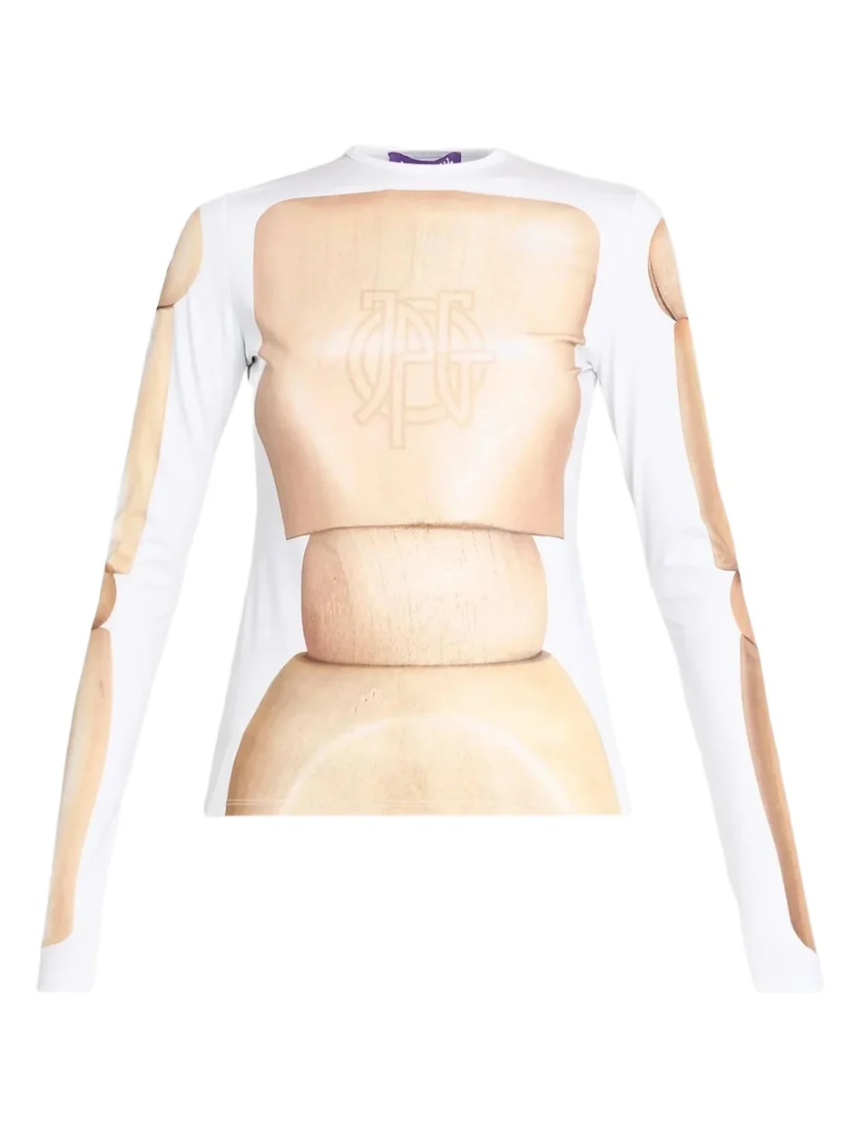 Women's Wooden Body Jersey Long-Sleeve Top Women's Wooden Body Jersey Long-Sleeve Top