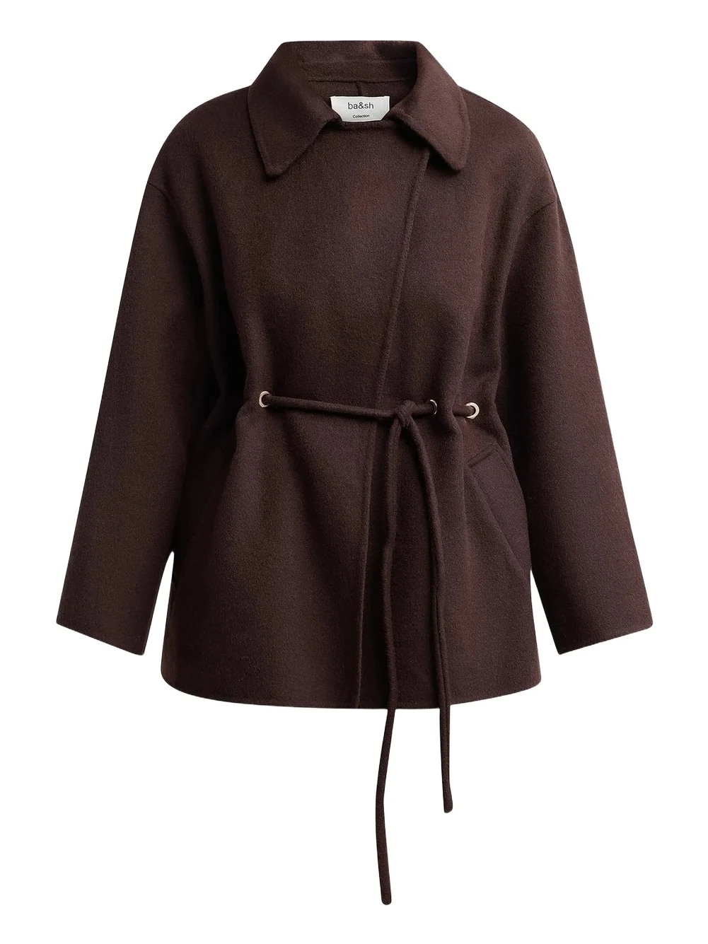 Ba&sh Women's Kam Wool-Blend Wrap Coat