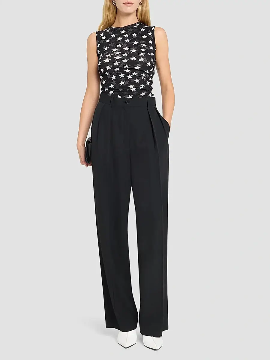 Stella McCartney Women's Star-Print Mesh Sleeveless Top | Thumbnail 2