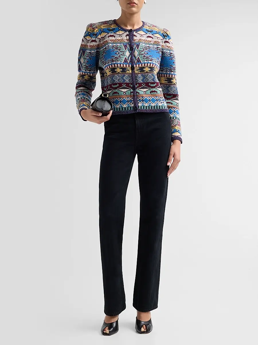 Ba&sh Women's Maja Puff-Sleeve Cardigan | Thumbnail 2 Ba&sh Women's Maja Puff-Sleeve Cardigan | Thumbnail 2
