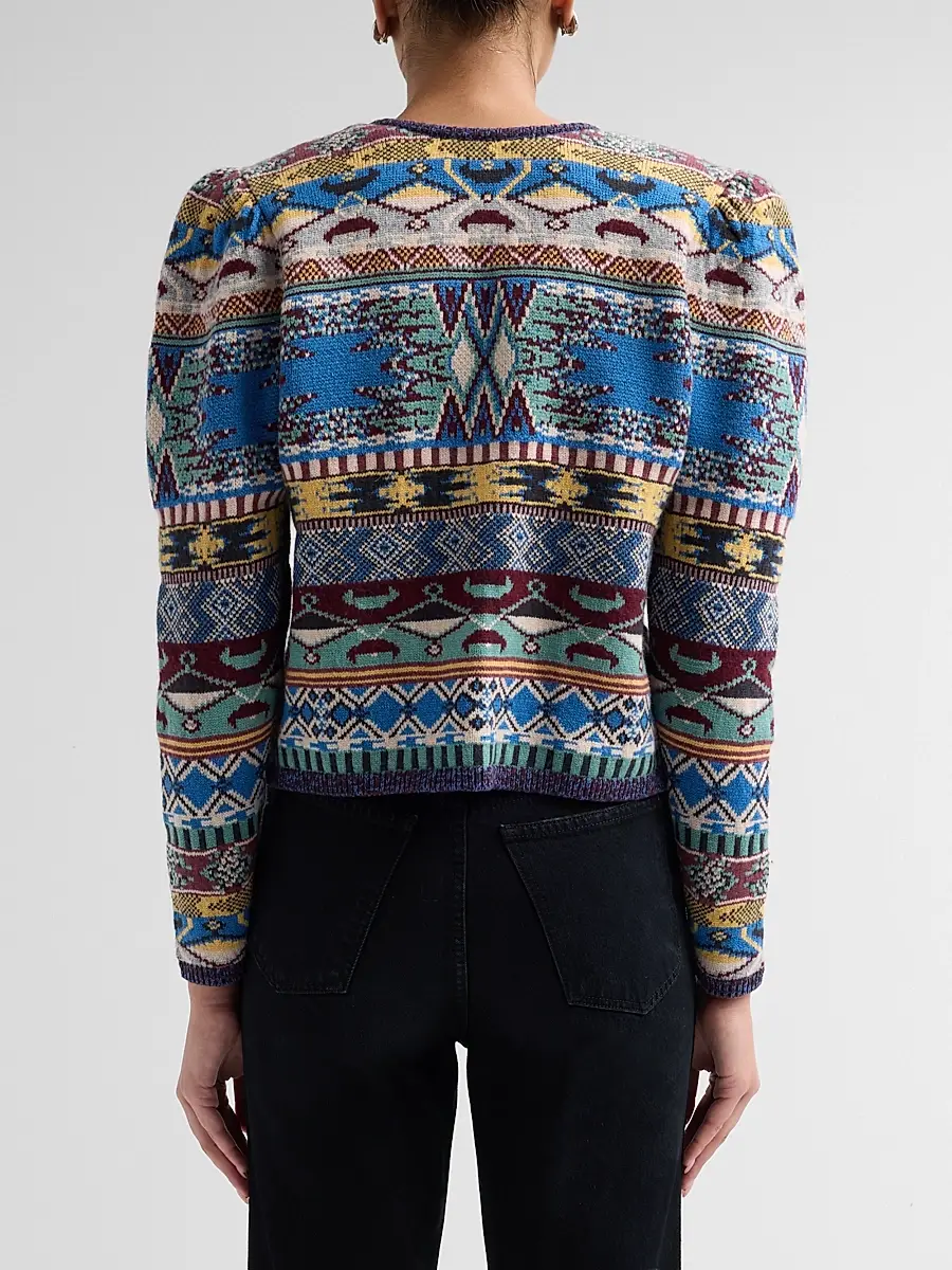 Ba&sh Women's Maja Puff-Sleeve Cardigan | Thumbnail 3 Ba&sh Women's Maja Puff-Sleeve Cardigan | Thumbnail 3
