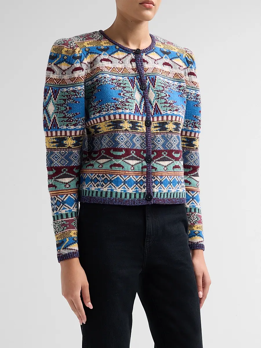 Ba&sh Women's Maja Puff-Sleeve Cardigan | Thumbnail 4 Ba&sh Women's Maja Puff-Sleeve Cardigan | Thumbnail 4