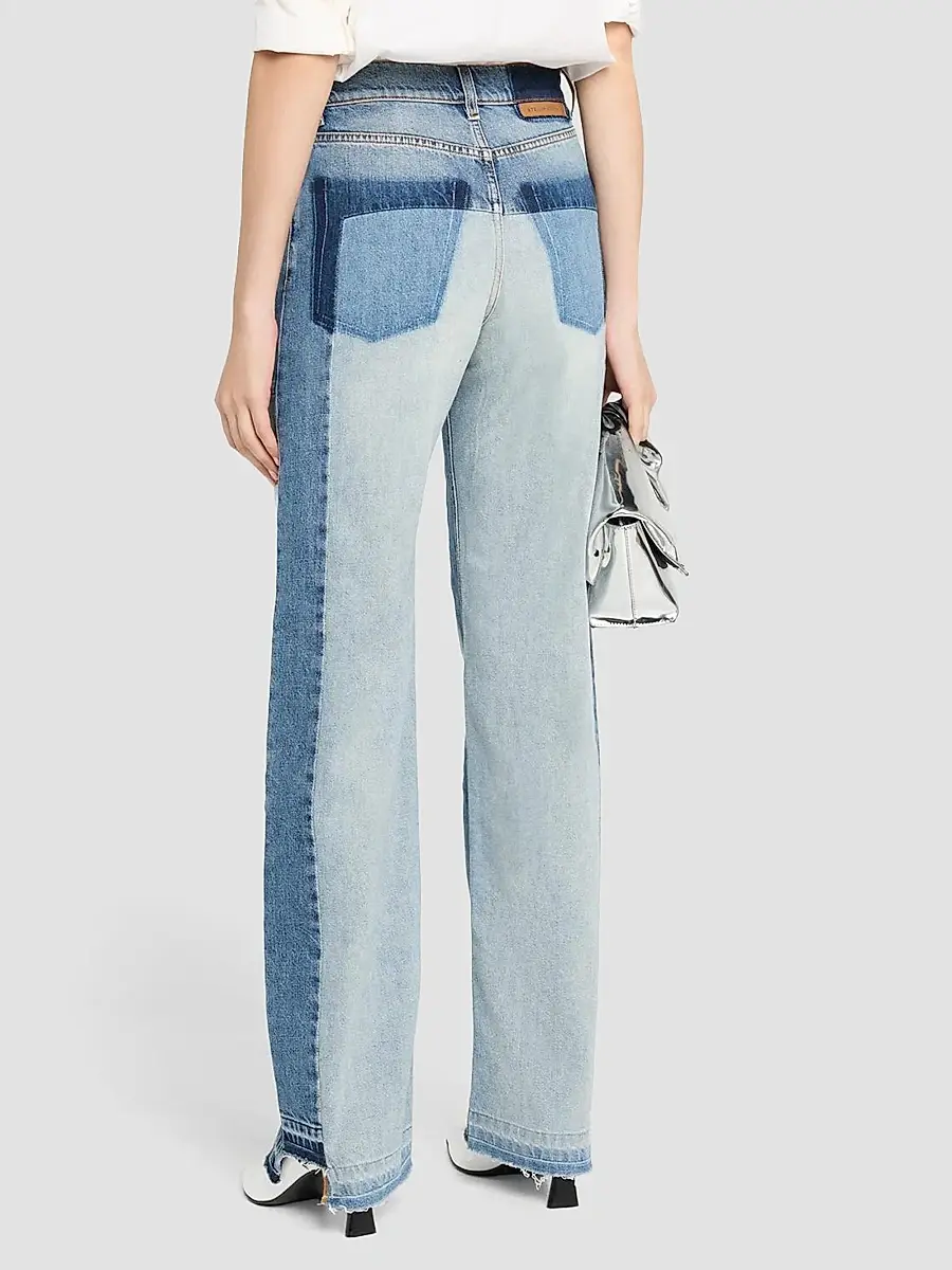 Stella McCartney Women's Patchwork Straight-Leg Jeans | Thumbnail 3 Stella McCartney Women's Patchwork Straight-Leg Jeans | Thumbnail 3