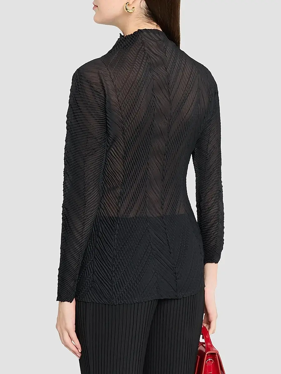 Issey Miyake Women's Zigzag Pleats Shirt | Thumbnail 3 Issey Miyake Women's Zigzag Pleats Shirt | Thumbnail 3