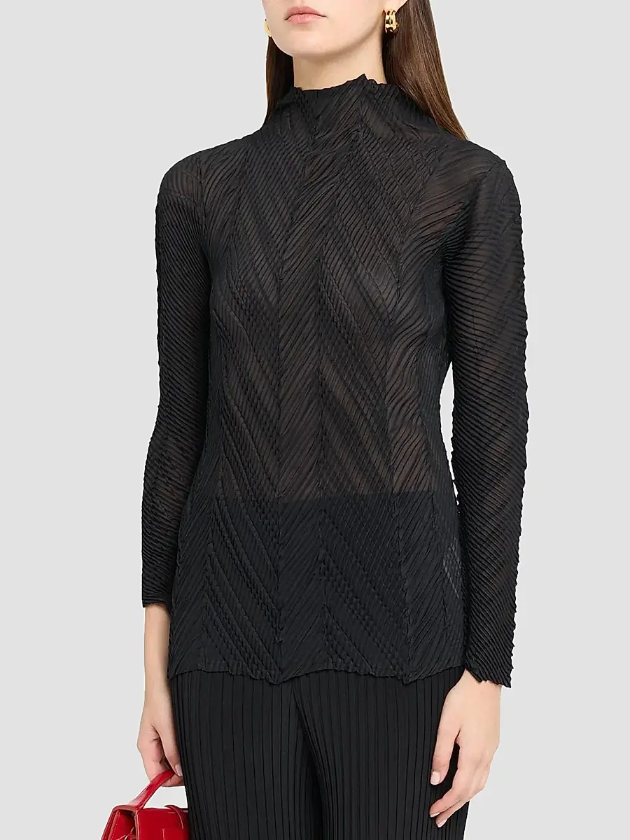 Issey Miyake Women's Zigzag Pleats Shirt | Thumbnail 4 Issey Miyake Women's Zigzag Pleats Shirt | Thumbnail 4