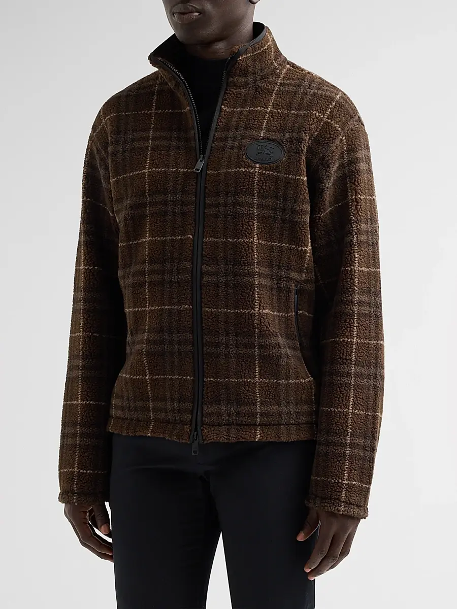 Burberry Men's Fairfax Check Funnel Neck Jacket | Thumbnail 4 Burberry Men's Fairfax Check Funnel Neck Jacket | Thumbnail 4