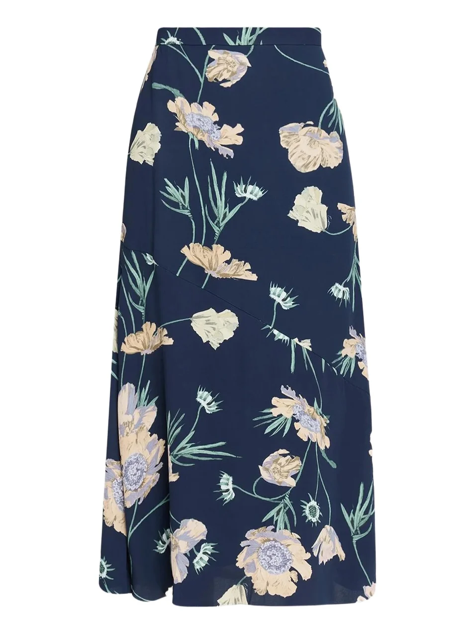 Women's Floral Crepe A-Line Midi Skirt Women's Floral Crepe A-Line Midi Skirt