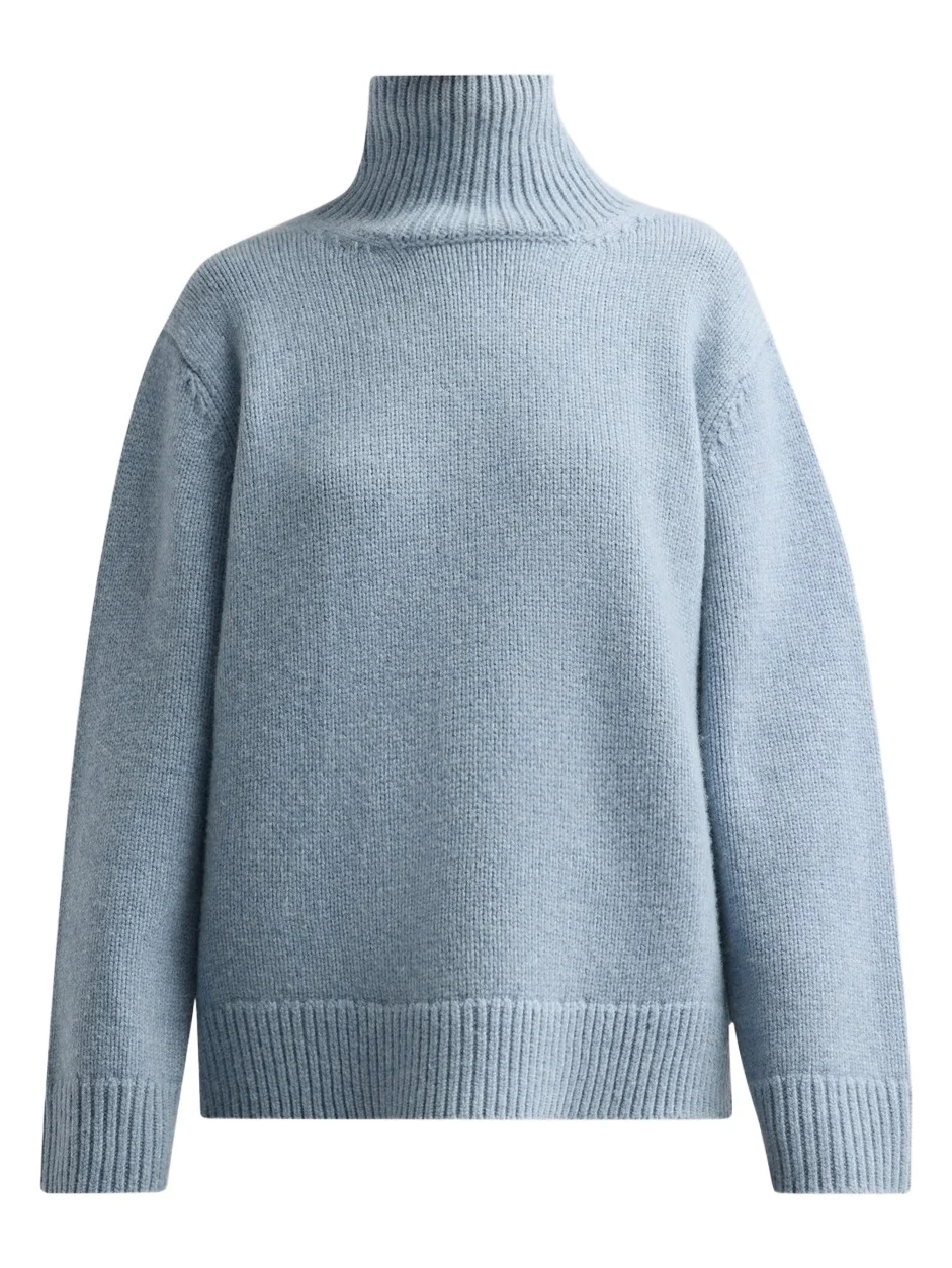 Women's Oversized Rib-Knit Wool Sweater Women's Oversized Rib-Knit Wool Sweater