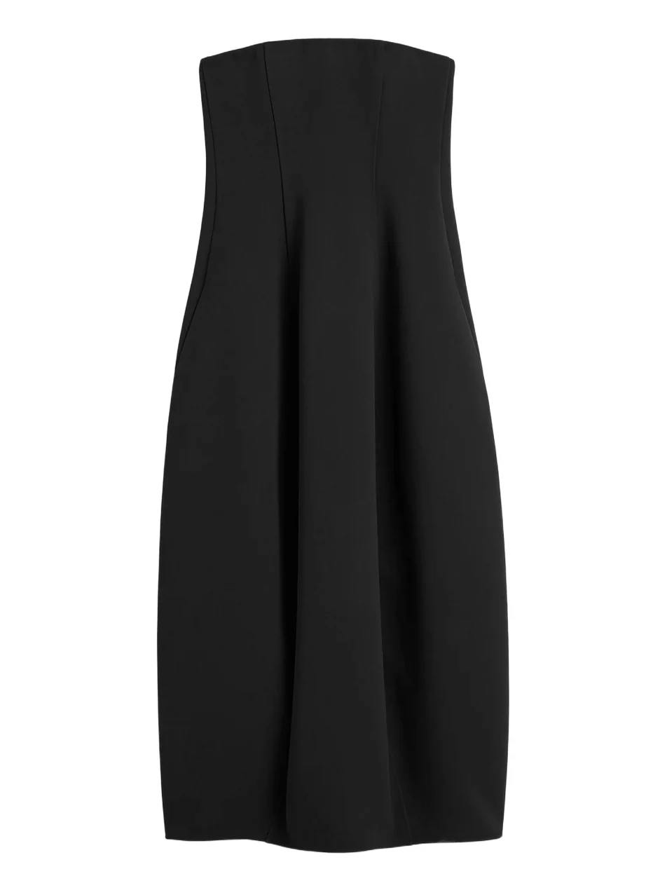 Women's Strapless Balloon Midi Dress Women's Strapless Balloon Midi Dress