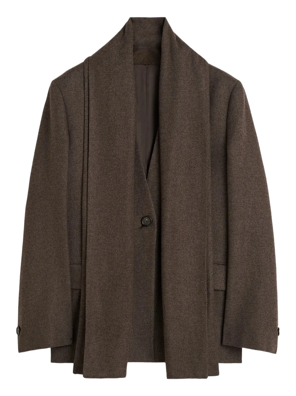 Women's Scarf Lapel Blazer Women's Scarf Lapel Blazer