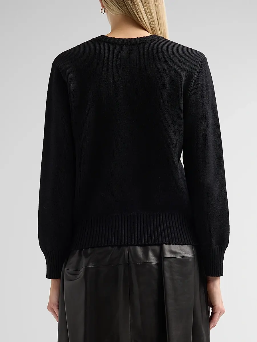 TOTEME Women's Wool-Cotton Sweater | Thumbnail 3 TOTEME Women's Wool-Cotton Sweater | Thumbnail 3