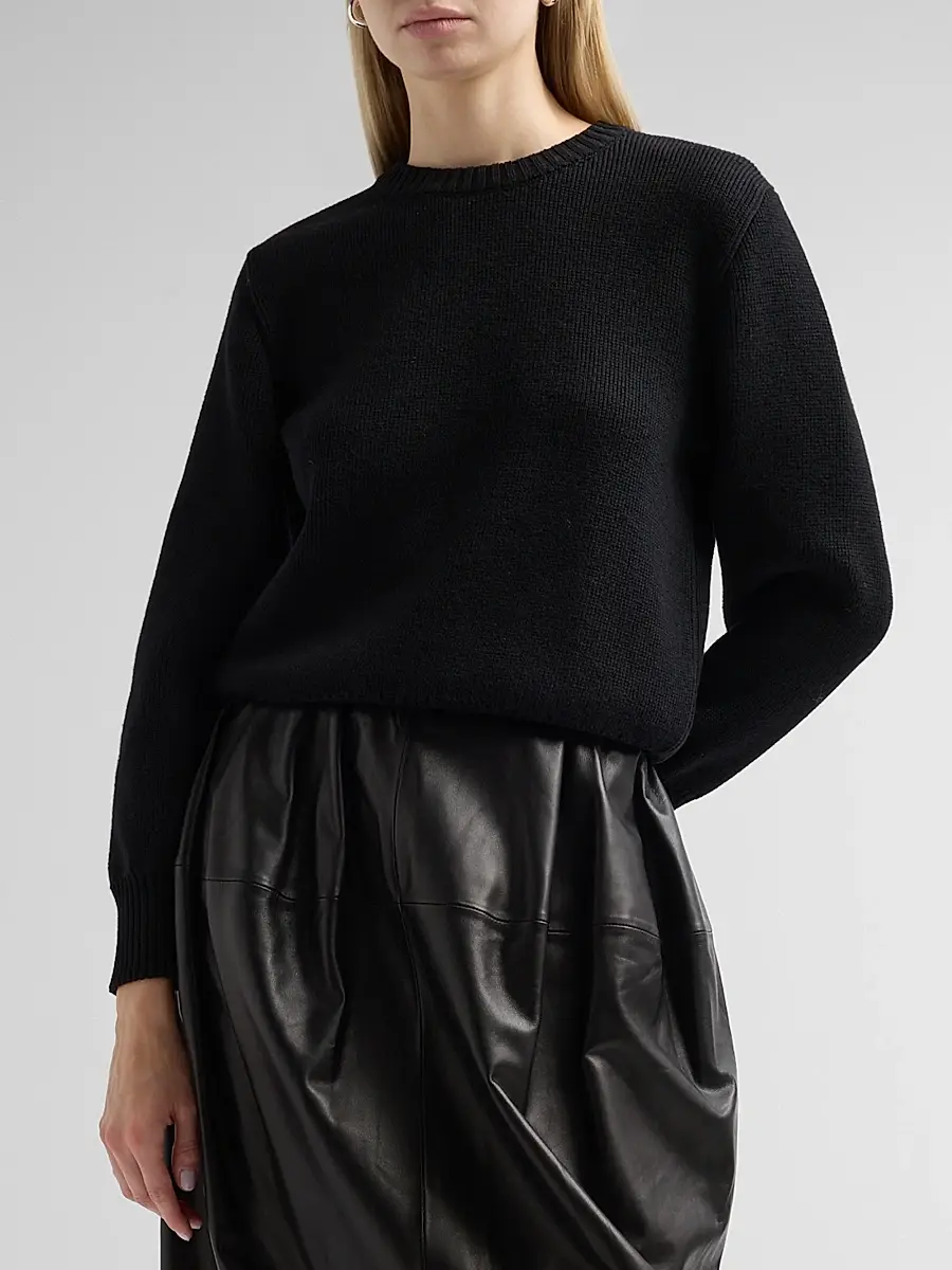 TOTEME Women's Wool-Cotton Sweater | Thumbnail 4 TOTEME Women's Wool-Cotton Sweater | Thumbnail 4