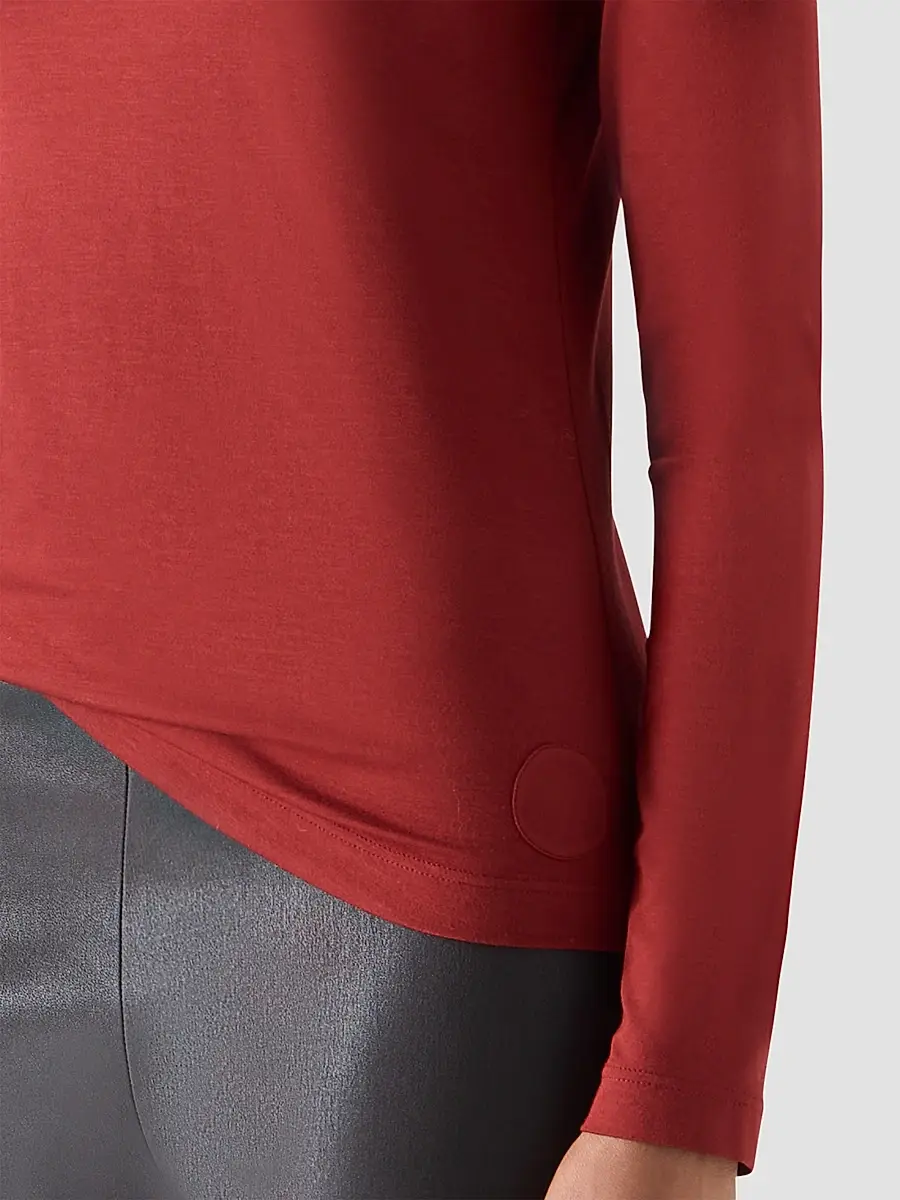 Akris punto Women's Mock Neck Turtleneck Jersey Top | Thumbnail 5