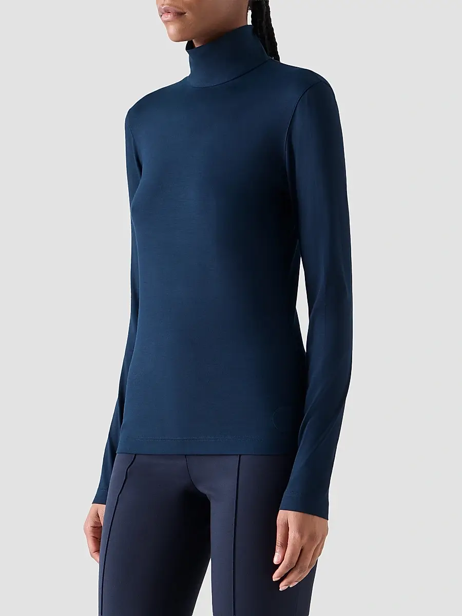 Akris punto Women's Mock Neck Turtleneck Jersey Top | Thumbnail 6 Akris punto Women's Mock Neck Turtleneck Jersey Top | Thumbnail 6