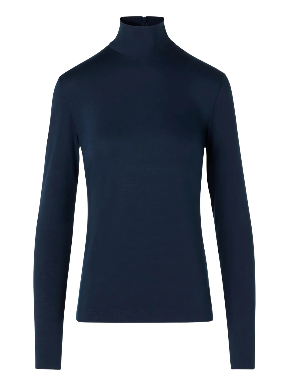Women's Mock Neck Turtleneck Jersey Top