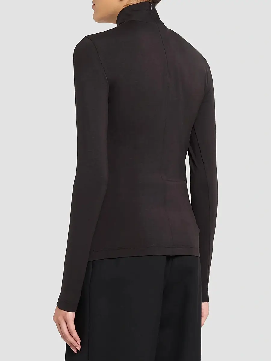 Akris punto Women's Mock Neck Turtleneck Jersey Top | Thumbnail 3 Akris punto Women's Mock Neck Turtleneck Jersey Top | Thumbnail 3