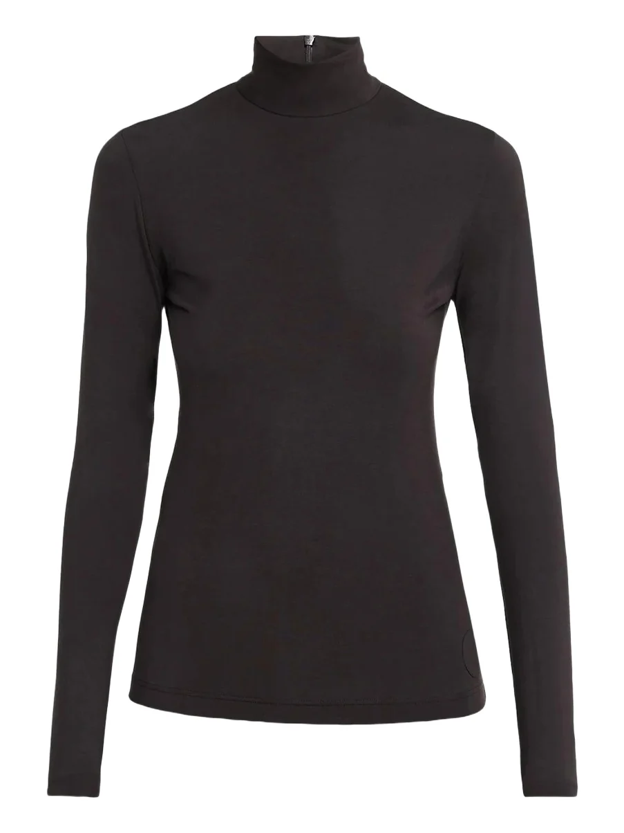 Women's Mock Neck Turtleneck Jersey Top